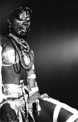 Fela Kuti - a wife on stage